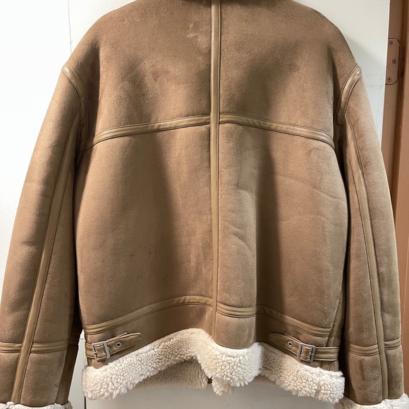 Zara Camel Shearling Jacket - Picture 5 of 12